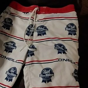 Oneill Pabst Blue Ribbon swim trunks size 33